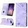 Case Cover For Samsung Galaxy S8 Skin-feel Embossed Leather Phone Case(Light Purple)