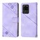 Case Cover For Samsung Galaxy S20 Ultra Skin-feel Embossed Leather Phone Case(Light Purple)