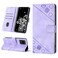 Case Cover For Samsung Galaxy S20 Ultra Skin-feel Embossed Leather Phone Case(Light Purple)