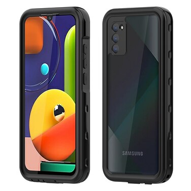 Case Cover For Samsung Galaxy A02s US Version RedPepper Transparent Dot Shockproof Waterproof PC + TPU Protective Case(Black)
