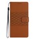 Case Cover For Samsung Galaxy Note10 Diamond Embossed Skin Feel Leather Phone Case with Lanyard(Brown)