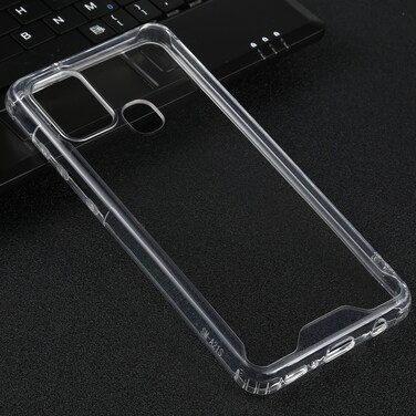 Case Cover For Samsung Galaxy A21s Four-corner Shockproof Transparent TPU + PC Protective Case
