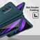 Case Cover For Samsung Galaxy Z Fold2 5G Macaron Hinge Phone Case with Stylus Pen Fold Edition &amp; Protective Film(Dark Green)