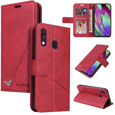 Case Cover For Samsung Galaxy A20e GQUTROBE Right Angle Leather Phone Case(Red)