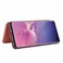 Case Cover For Samsung Galaxy S10 Plus Carbon Fiber Texture Horizontal Flip TPU + PC + PU Leather Case with Rope &amp; Card Slot(Brown)