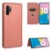 Case Cover For Samsung Galaxy Note10 Plus Carbon Fiber Texture Horizontal Flip TPU + PC + PU Leather Case with Card Slot(Brown)