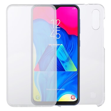 Case Cover For Samsung Galaxy M10 PC+TPU Ultra-Thin Double-Sided All-Inclusive Transparent Case