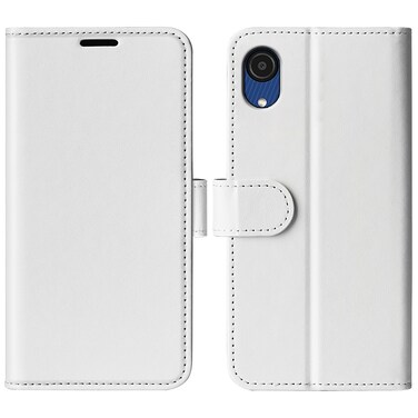 Case Cover For Samsung Galaxy A03 Core R64 Texture Flip Leather Case(White)