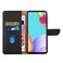 Case Cover For Samsung Galaxy A40 Genuine Leather Fingerprint-proof Horizontal Flip Phone Case(Black)