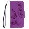 Case Cover For Galaxy A5 (2017) / A520 Butterflies Embossing Horizontal Flip Leather Case with Holder &amp; Card Slots &amp; Wallet &amp; Lanyard (Purple)