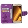 Case Cover For Galaxy A5 (2017) / A520 Butterflies Embossing Horizontal Flip Leather Case with Holder &amp; Card Slots &amp; Wallet &amp; Lanyard (Purple)
