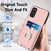 Case Cover For Samsung Galaxy S20 FE R20 Crossbody Rope Ring Card Holder Phone Case(Pink)
