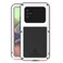Case Cover For Samsung Galaxy A71 5G LOVE MEI Metal Shockproof Waterproof Dustproof Protective Case with Glass(White)