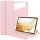 Case Cover  For Samsung Galaxy Tab S9+ 360 Rotation Transparent Smart Leather Case(Pink)