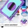 Case Cover  For Samsung Galaxy Tab S9+ 360 Degree Rotation PC Contrast Silicone Tablet Case(Purple + Mint Green)