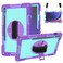 Case Cover  For Samsung Galaxy Tab S9+ 360 Degree Rotation PC Contrast Silicone Tablet Case(Purple + Mint Green)