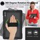 Case Cover  For Samsung Galaxy Tab S9+ 360 Degree Rotation PC Contrast Silicone Tablet Case(Black)