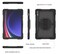Case Cover  For Samsung Galaxy Tab S9+ 360 Degree Rotation PC Contrast Silicone Tablet Case(Black)