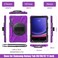 Case Cover  For Galaxy Tab S10 FE / S9 FE / S9 / S8 / S7 Rotary Handle Grab TPU + PC Tablet Case(Purple)
