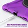 Case Cover  For Galaxy Tab S10 FE / S9 FE / S9 / S8 / S7 Rotary Handle Grab TPU + PC Tablet Case(Purple)