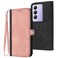 Case Cover For vivo Y100 5G IDN/Y200e 5G Global Side Buckle Double Fold Hand Strap Leather Phone Case(Pink)