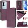 Case Cover For vivo V29 5G Global / V29 Pro Smile Embossing RFID Leather Phone Case(Violet)
