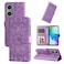 Case Cover For vivo Y03 4G Embossed Sunflower Leather Phone Case(Purple)