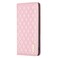 Case Cover For vivo Y11 / Y15 / Y12 / Y17 Diamond Lattice Magnetic Leather Flip Phone Case(Pink)