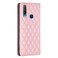 Case Cover For vivo Y11 / Y15 / Y12 / Y17 Diamond Lattice Magnetic Leather Flip Phone Case(Pink)