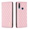 Case Cover For vivo Y11 / Y15 / Y12 / Y17 Diamond Lattice Magnetic Leather Flip Phone Case(Pink)