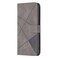 Case Cover For vivo Y35 / Y22 Magnetic Buckle Rhombus Texture Leather Phone Case(Grey)