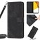 Case Cover For vivo Y15s / Y15a / Y01 Skin Feel Stripe Pattern Leather Phone Case with Lanyard(Black)
