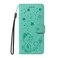 Case Cover For vivo V50 Lite 5G Global Cat and Bee Embossed Flip Leather Phone Case(Green)