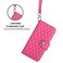 Case Cover For vivo Y77 / Y77e Rhombic Texture Flip Leather Phone Case with Lanyard(Rose Red)