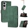 Case Cover For vivo Y300 / vivo V40 Lite 4G / 5G IDN Cubic Skin Feel Flip Leather Phone Case(Green)