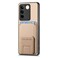 Case Cover For vivo iQOO 11 5G Carbon Fiber Card Bag Fold Stand Phone Case(Khaki)