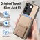 Case Cover For vivo iQOO 11 5G Carbon Fiber Card Bag Fold Stand Phone Case(Khaki)