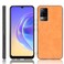 Case Cover For vivo V21e Shockproof Sewing Cow Skin Texture PC + PU + TPU Case(Orange)