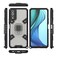 Case Cover For vivo Y20 Space PC+TPU Shockproof Phone Case with Ring Holder(Grey)