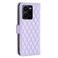 Case Cover For vivo Y35/Y22 Diamond Lattice Wallet Leather Flip Phone Case(Purple)