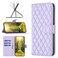 Case Cover For vivo Y35/Y22 Diamond Lattice Wallet Leather Flip Phone Case(Purple)