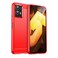 Case Cover For vivo Y30 5G Brushed Texture Carbon Fiber Shockproof TPU Phone Case(Red)