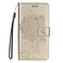 Case Cover For vivo V29e Global / Y200 5G Global Tree &amp; Cat Embossed Pattern Flip Leather Phone Case(Gold)