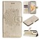 Case Cover For vivo V29e Global / Y200 5G Global Tree &amp; Cat Embossed Pattern Flip Leather Phone Case(Gold)