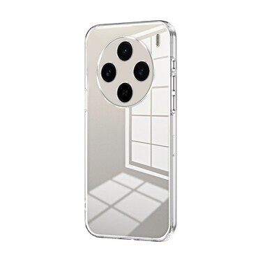 Case Cover For vivo X100 Transparent Plating Fine Hole Phone Case(Transparent)