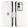 Case Cover For vivo Y29 4G Global Rhombic Texture Flip Leather Phone Case with Lanyard(White)