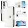 Case Cover For vivo Y29 4G Global Rhombic Texture Flip Leather Phone Case with Lanyard(White)
