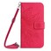 Case Cover For vivo Y04 4G / Y29s 5G Skin Feel Sun Flower Embossed Flip Leather Phone Case with Lanyard(Rose Red)