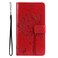 Case Cover For vivo Y11s/Y12A/Y12s/Y20/Y20A/Y20s/Y20G/Y20SG Tree &amp; Cat Embossing Pattern Horizontal Flip PU Leather Case with Holder &amp; Card Slots &amp; Wallet &amp; Lanyard(Red)