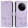 Case Cover For vivo X100 Pro 5G Smile Embossing RFID Leather Phone Case(Light Purple)